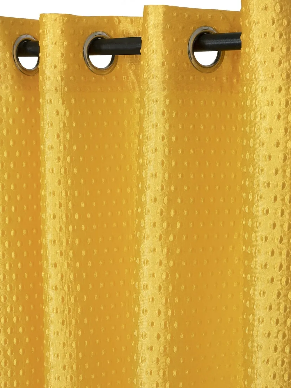 Cortina Bright Yellow Designer Eyelet Door Curtain Regular (Size: 210 cm x 115 cm)