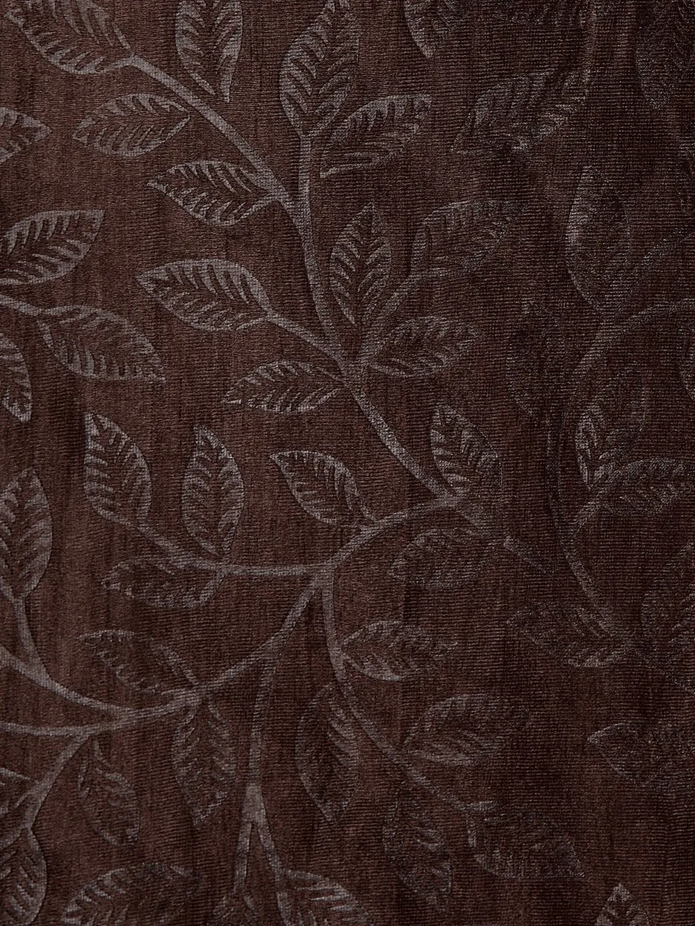 Cortina Brown Leaves Designer Eyelet Window Curtain Pack Of 2