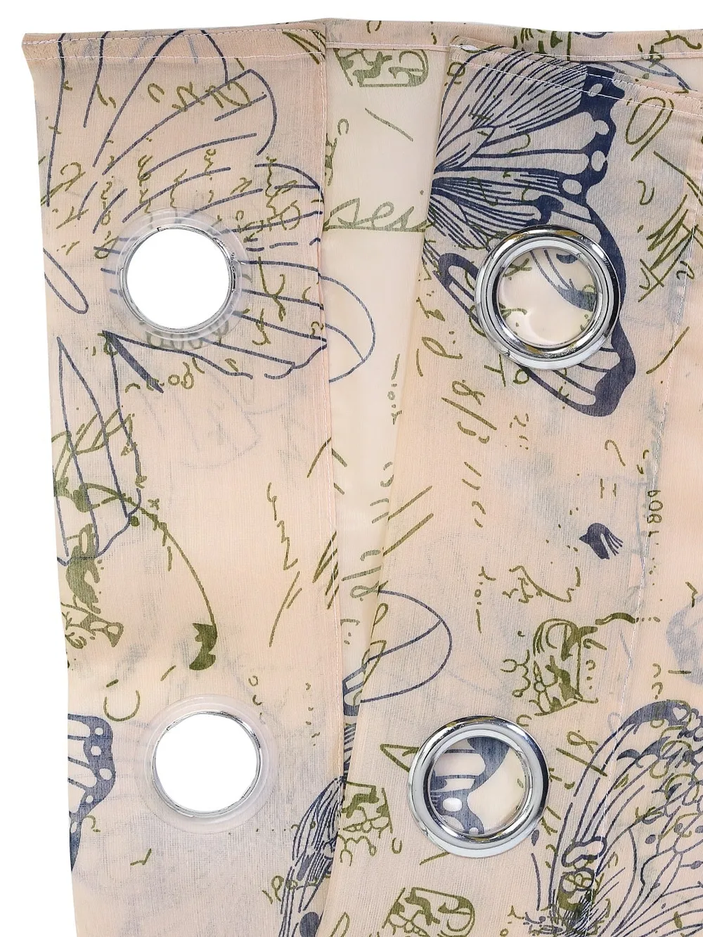 Cortina Butterfly Creamy Sheer Door Net Curtain Regular (Size: 7FT X 4FT)