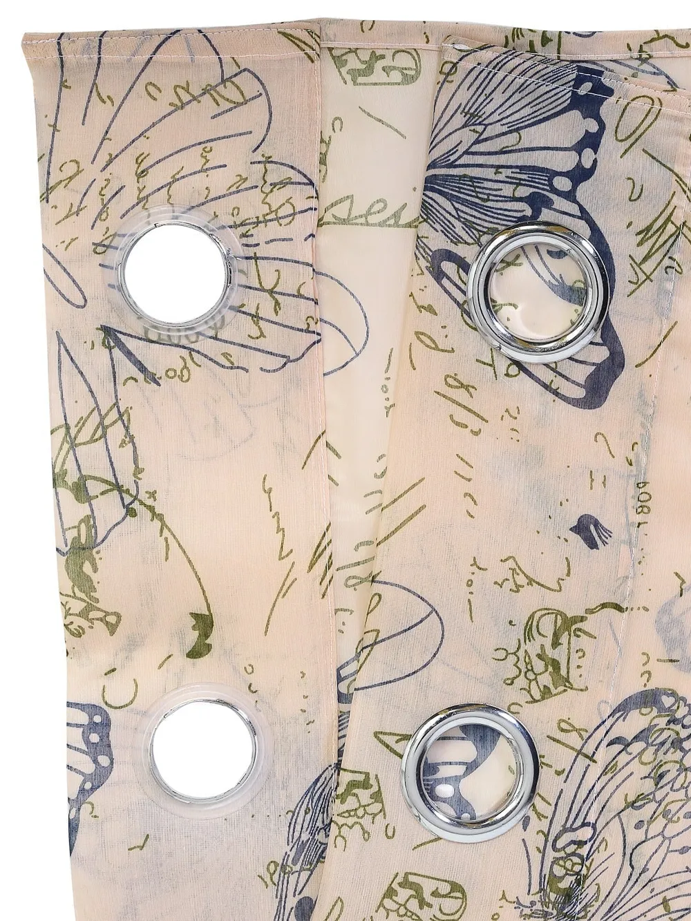 Cortina Butterfly Creamy Sheer Window Net Curtain Pack Of 2