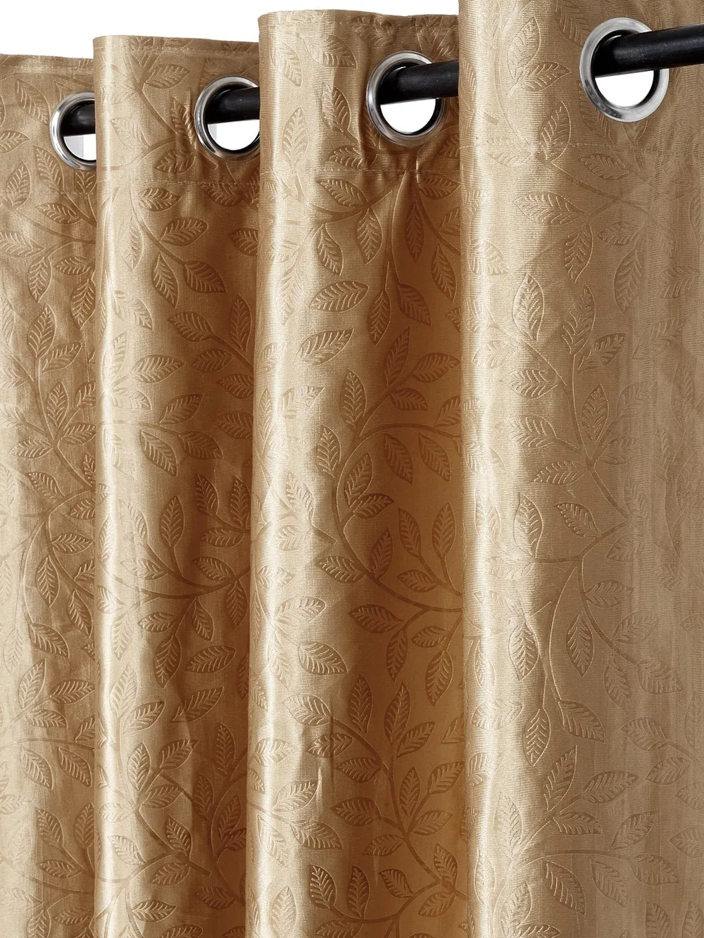 Cortina Camel Color Designer Eyelet Window Curtain Pack Of 2