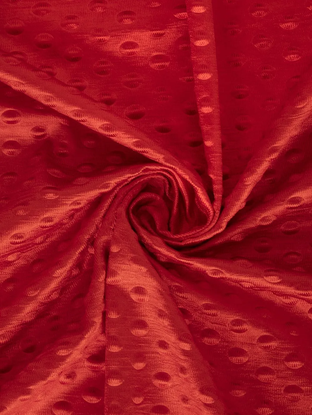 Cortina Coral Red Designer Eyelet Window Curtain Pack Of 2