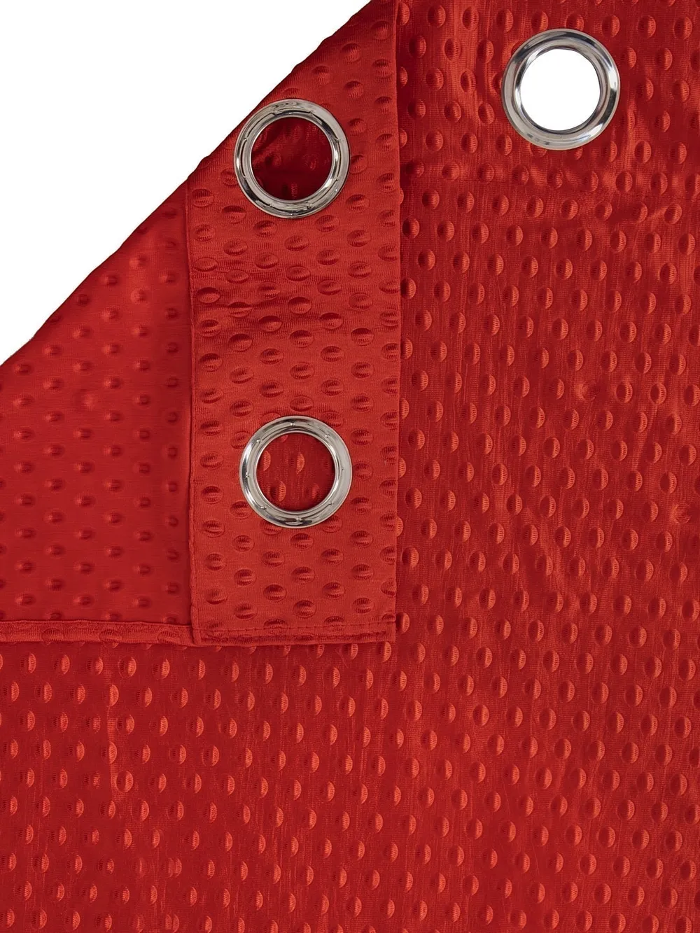 Cortina Coral Red Designer Eyelet Window Curtain Pack Of 2