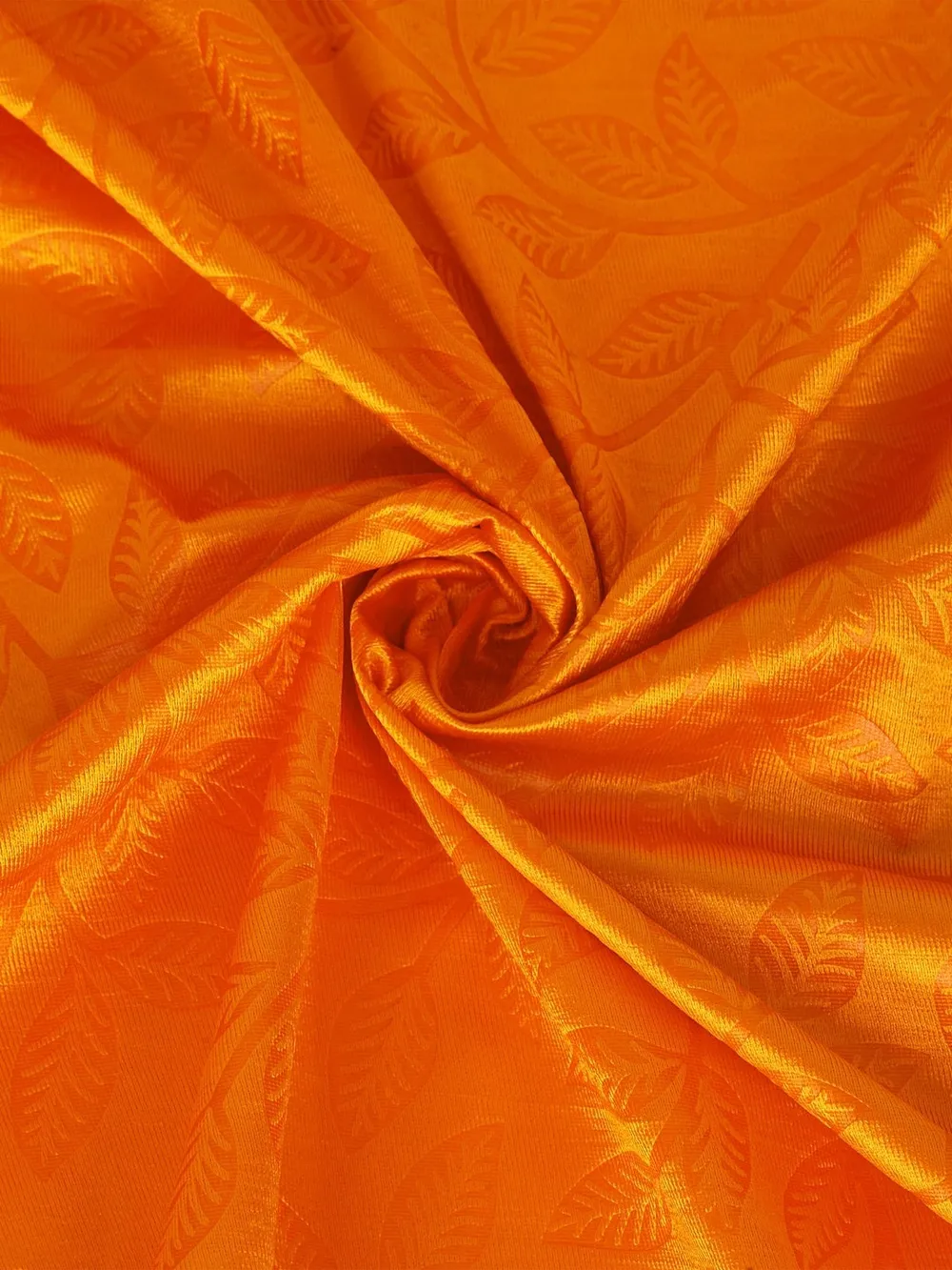 Cortina Florescent Orange Designer Eyelet Door Curtain Regular (Size: 210 cm x 115 cm)