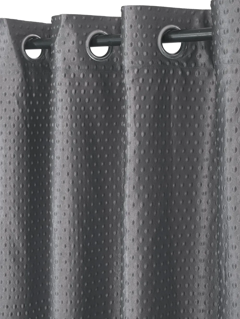 Cortina Grey Designer Eyelet Door Curtain Regular (Size: 210 cm x 115 cm)
