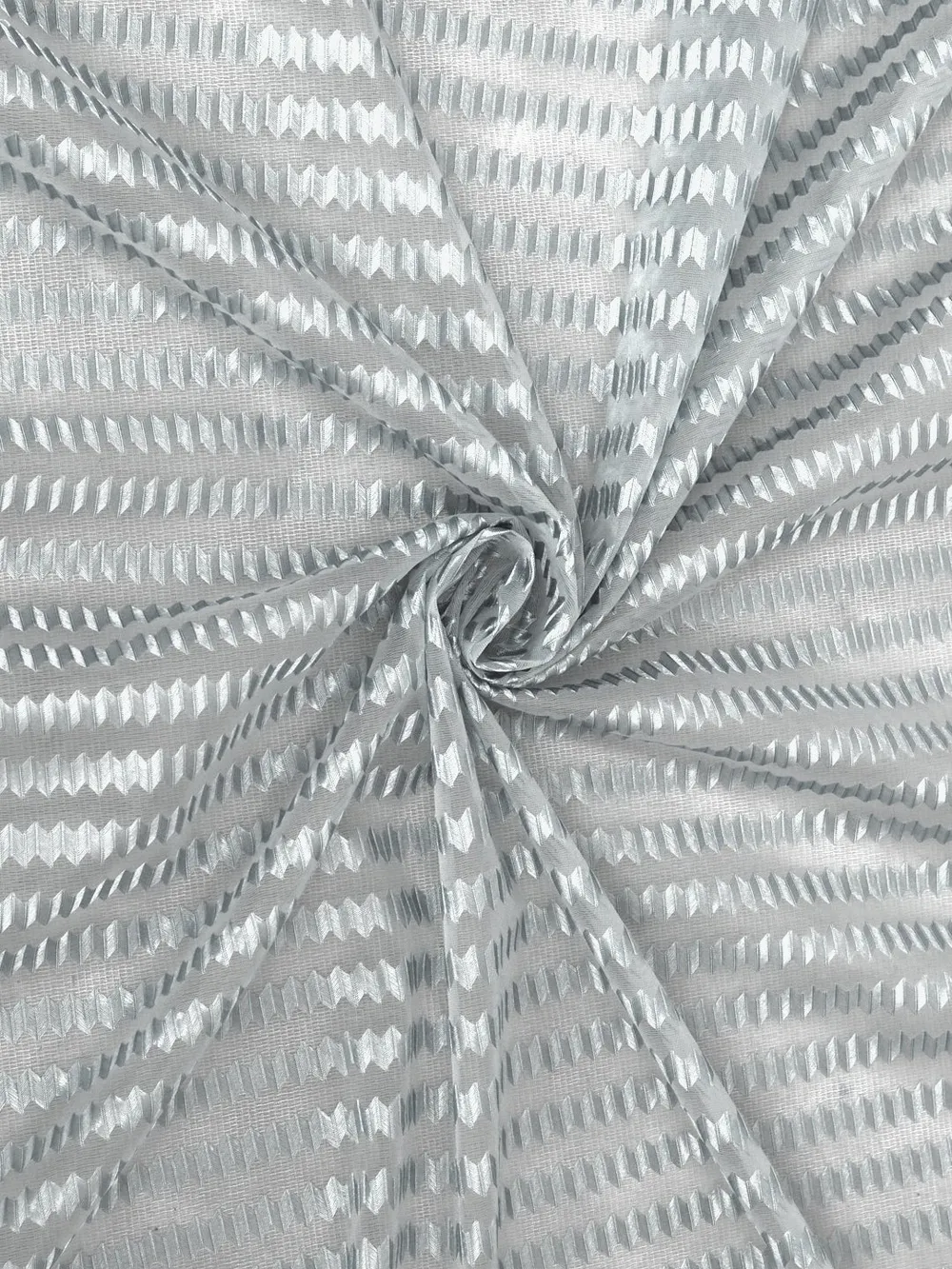 Cortina Grey Designer Sheer Door Net Curtain Regular (Size: 7FT X 4FT)