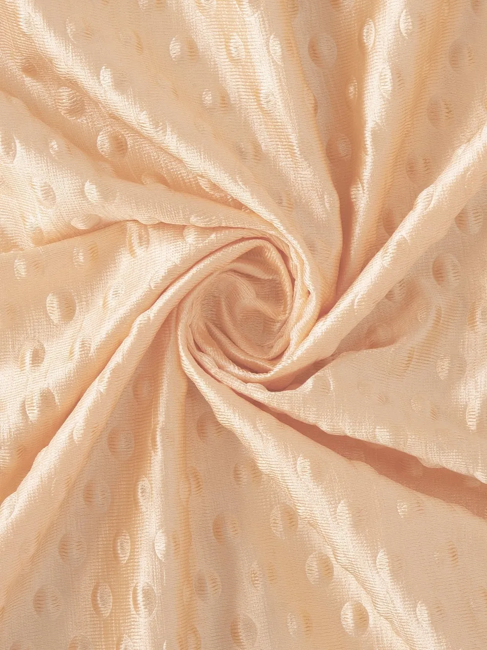 Cortina Light Peach Designer Eyelet Window Curtain Pack Of 2