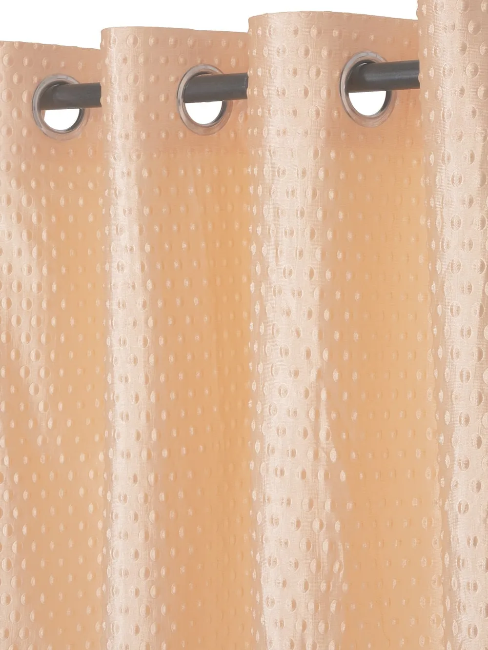 Cortina Light Peach Designer Eyelet Window Curtain Pack Of 2