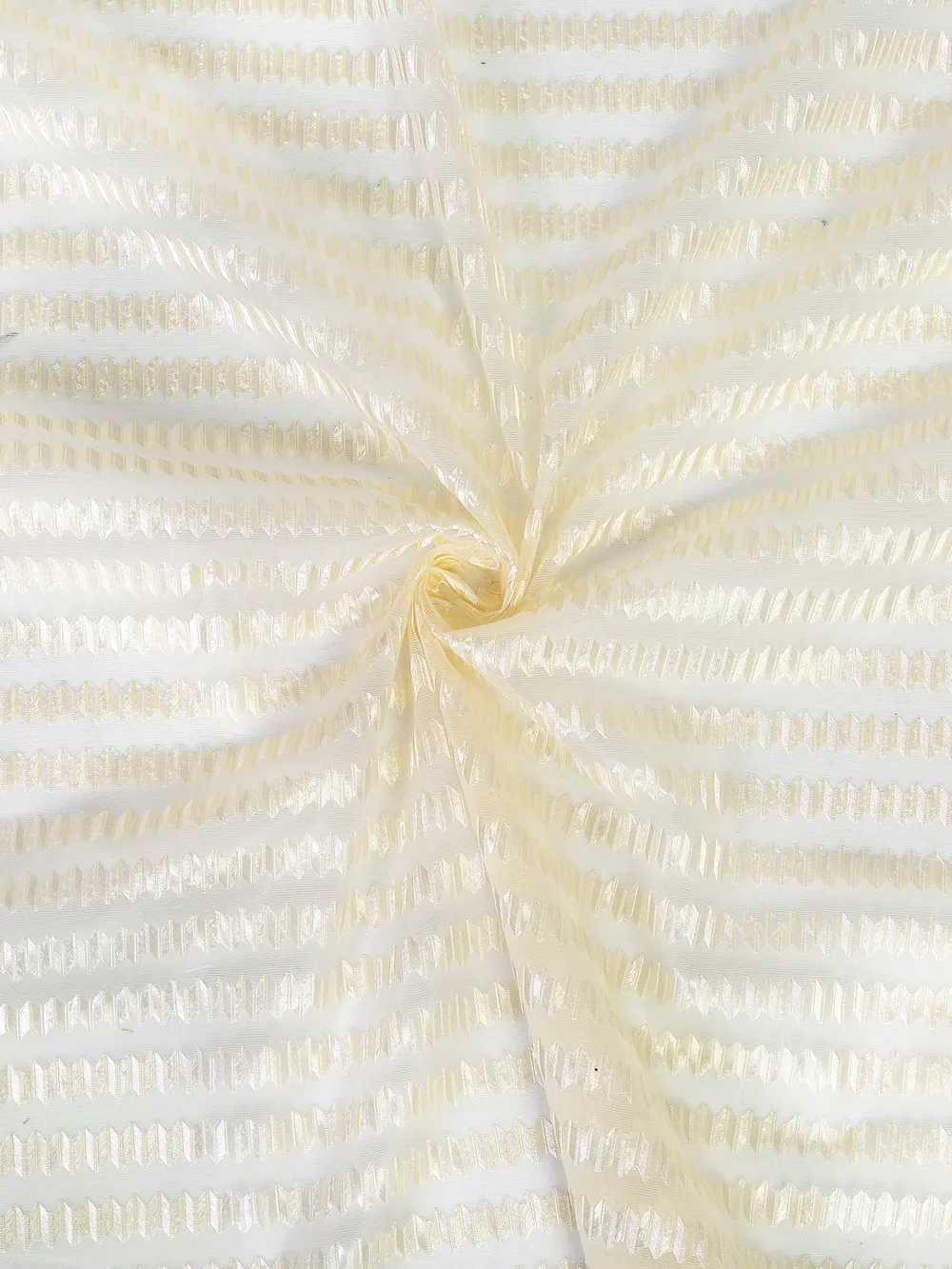 Cortina Light Yellow Designer Sheer Door Net Curtain Regular (Size: 7FT X 4FT)