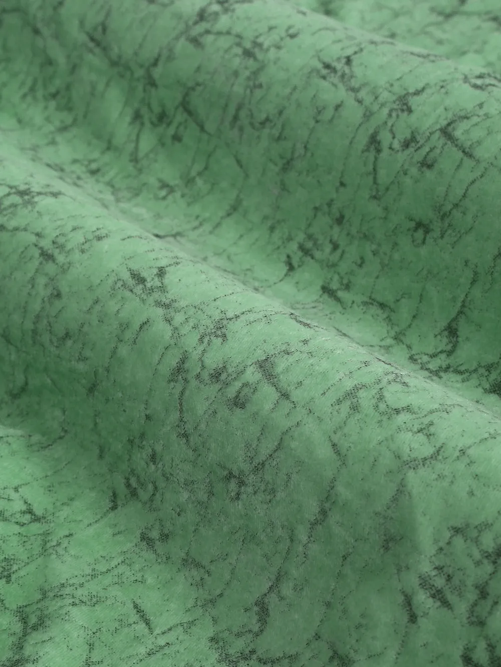 Cortina Luscious Green Velvet Soft Eyelet Curtain-Set of 2 Window