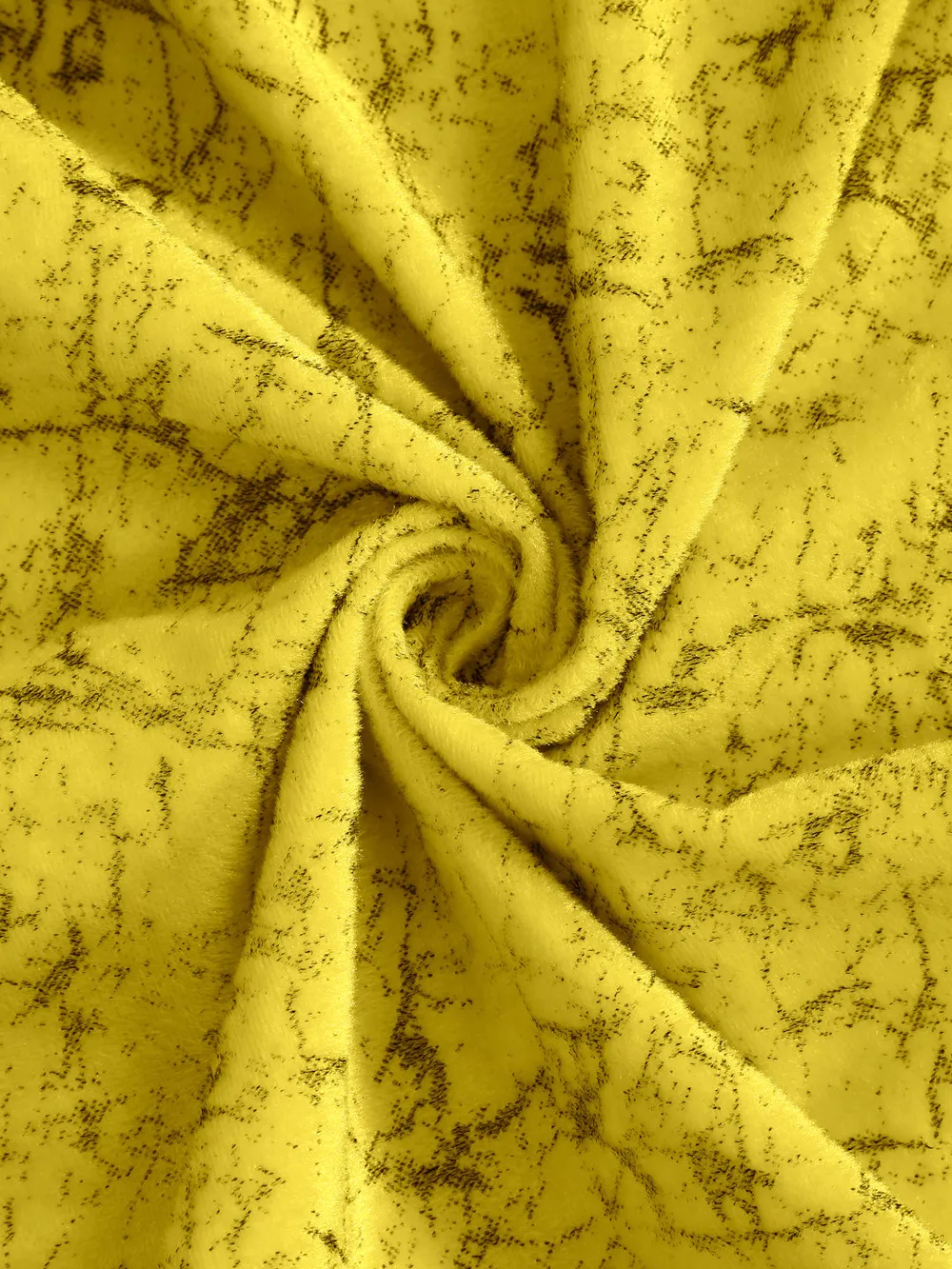 Cortina Luscious Light Yellow Velvet Soft Eyelet Curtain-Set of 2 Window