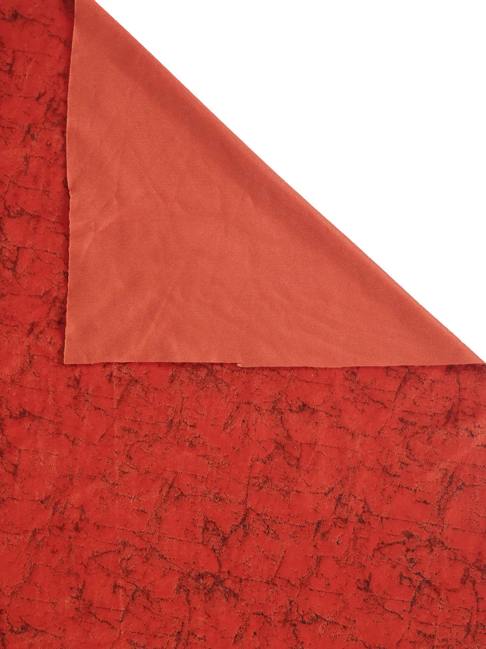 Cortina Luscious Red Velvet Soft Eyelet Curtain-Set of 2 Window