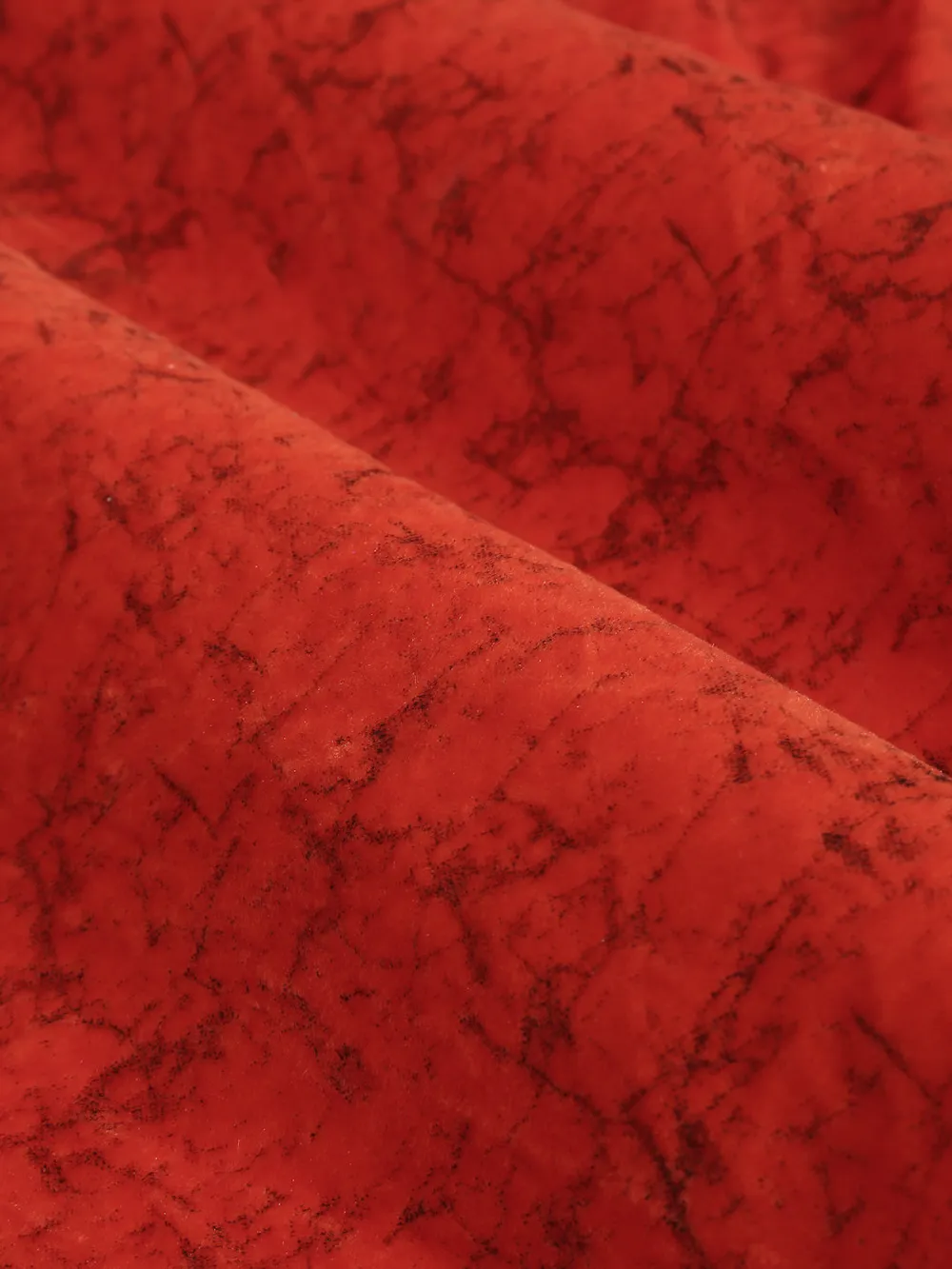 Cortina Luscious Red Velvet Soft Eyelet Curtain-Set of 2 Window