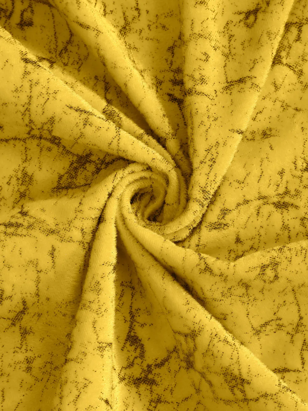 Cortina Luscious Yellow Velvet Soft Eyelet Curtain-Set of 2 Window