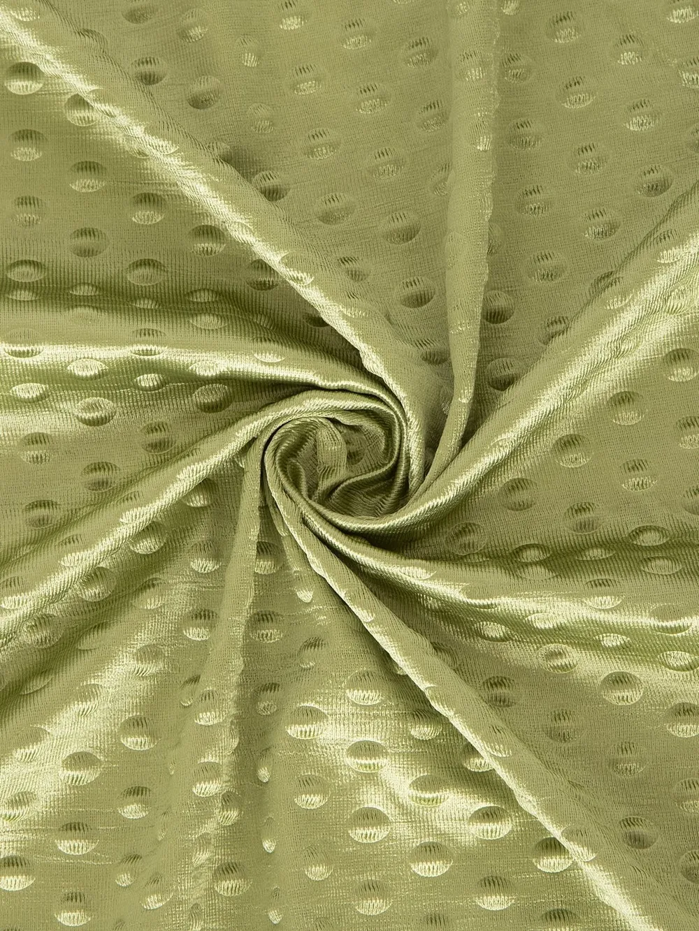 Cortina Olive Green Designer Eyelet Door Curtain Regular (Size: 210 cm x 115 cm)