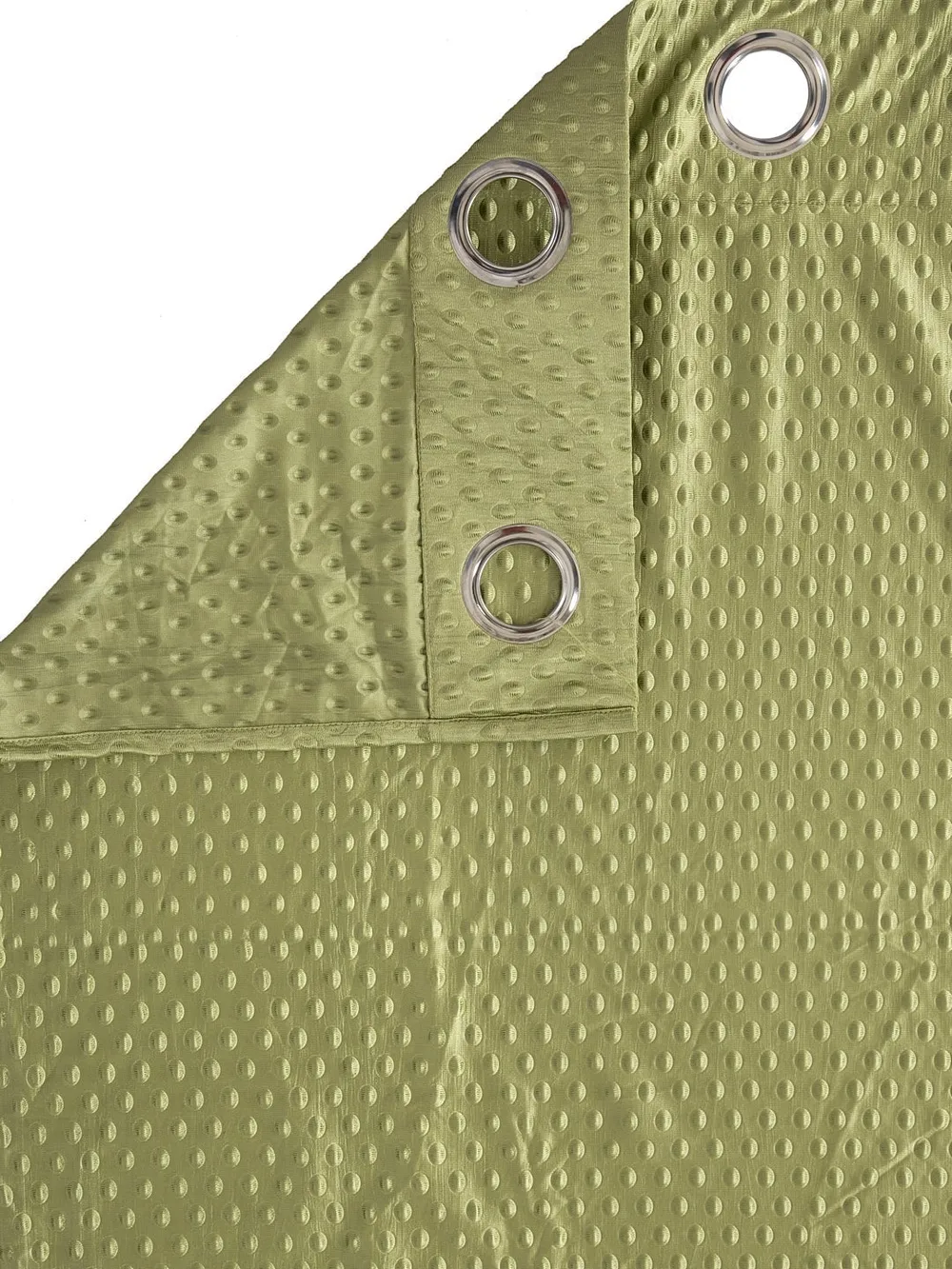 Cortina Olive Green Designer Eyelet Window Curtain Pack Of 2