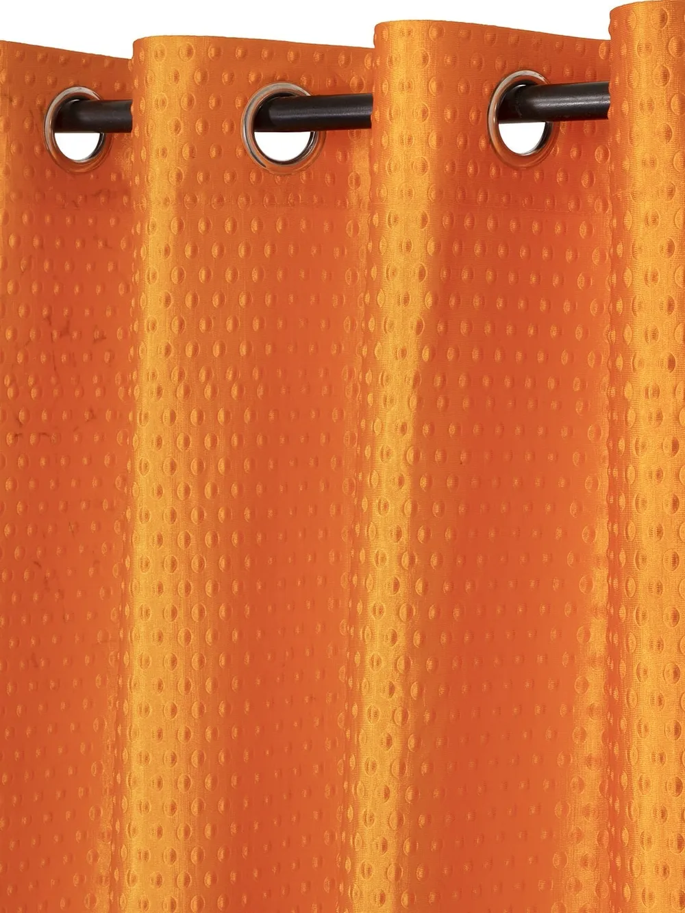 Cortina Orange Designer Eyelet Door Curtain Regular (Size: 210 cm x 115 cm)