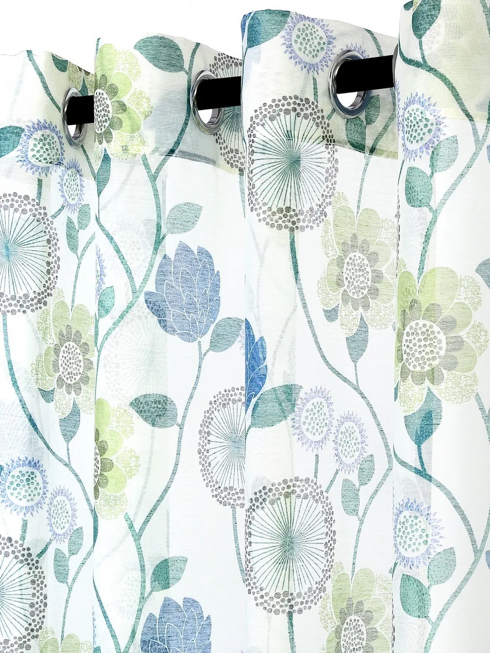 Cortina Pleasing White Printed Sheer Door Net Curtain Regular (Size: 7FT X 4FT)