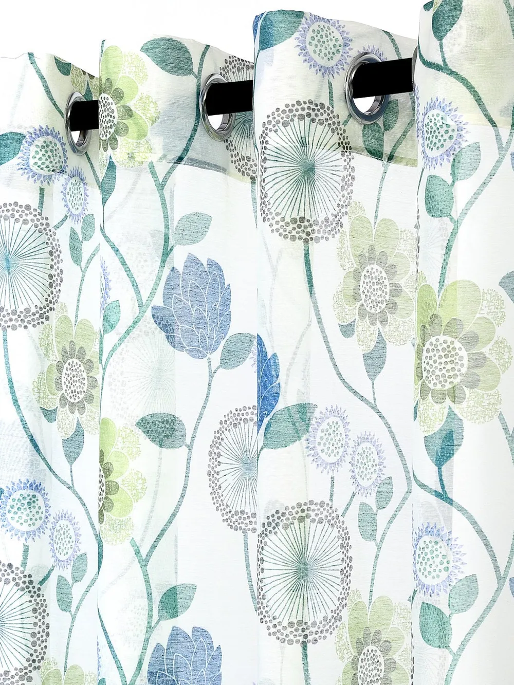 Cortina Pleasing White Printed Sheer Window Net Curtain Pack Of 2