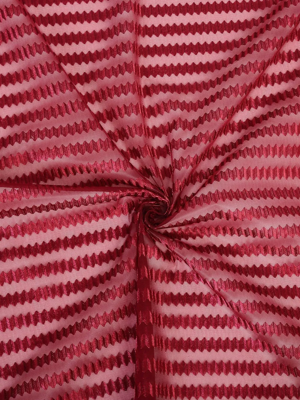 Cortina Rich Red Sheer Door Net Curtain Regular (Size: 7FT X 4FT)