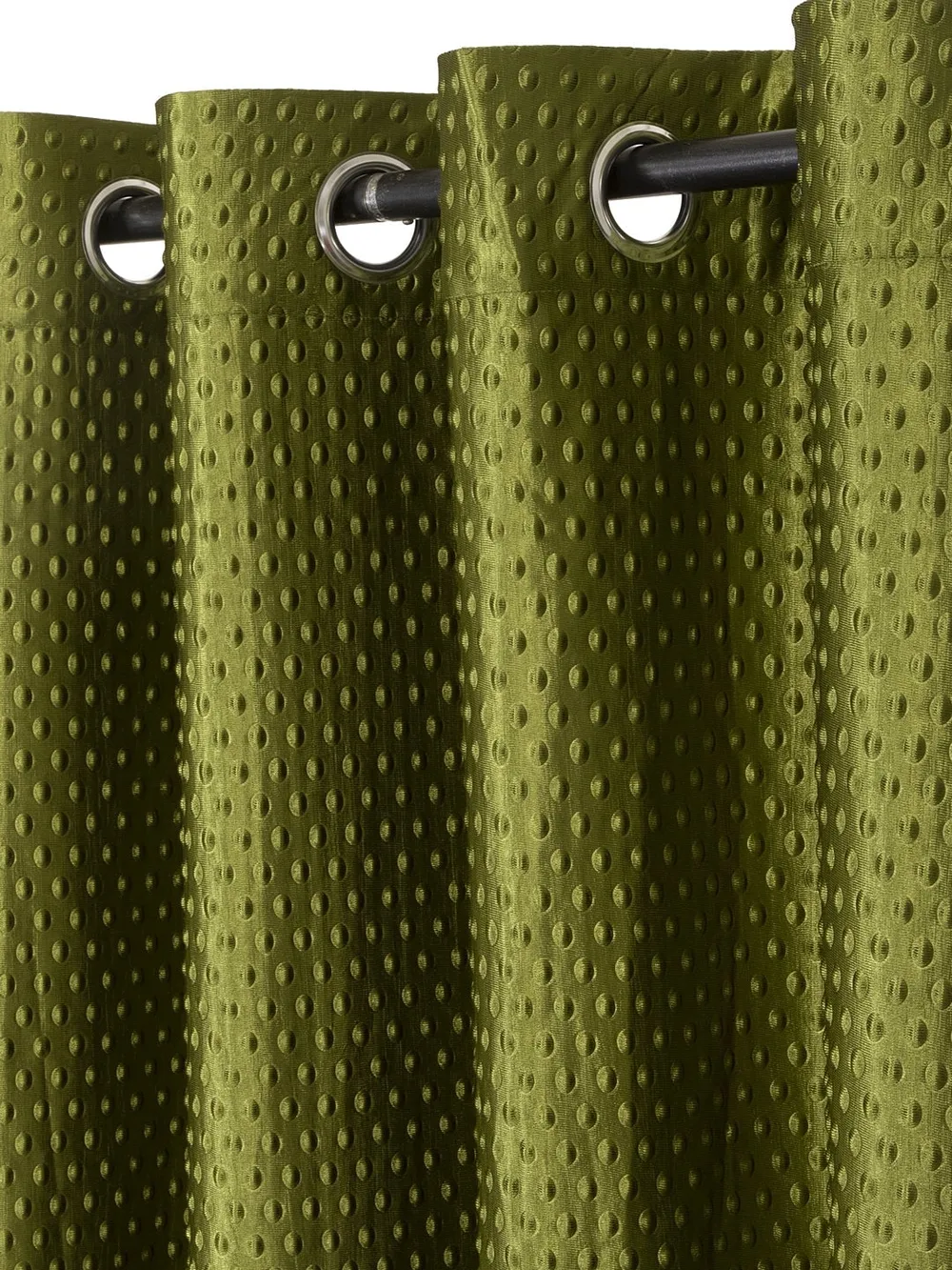 Cortina Sap Green  Designer Eyelet Window Curtain Pack Of 2