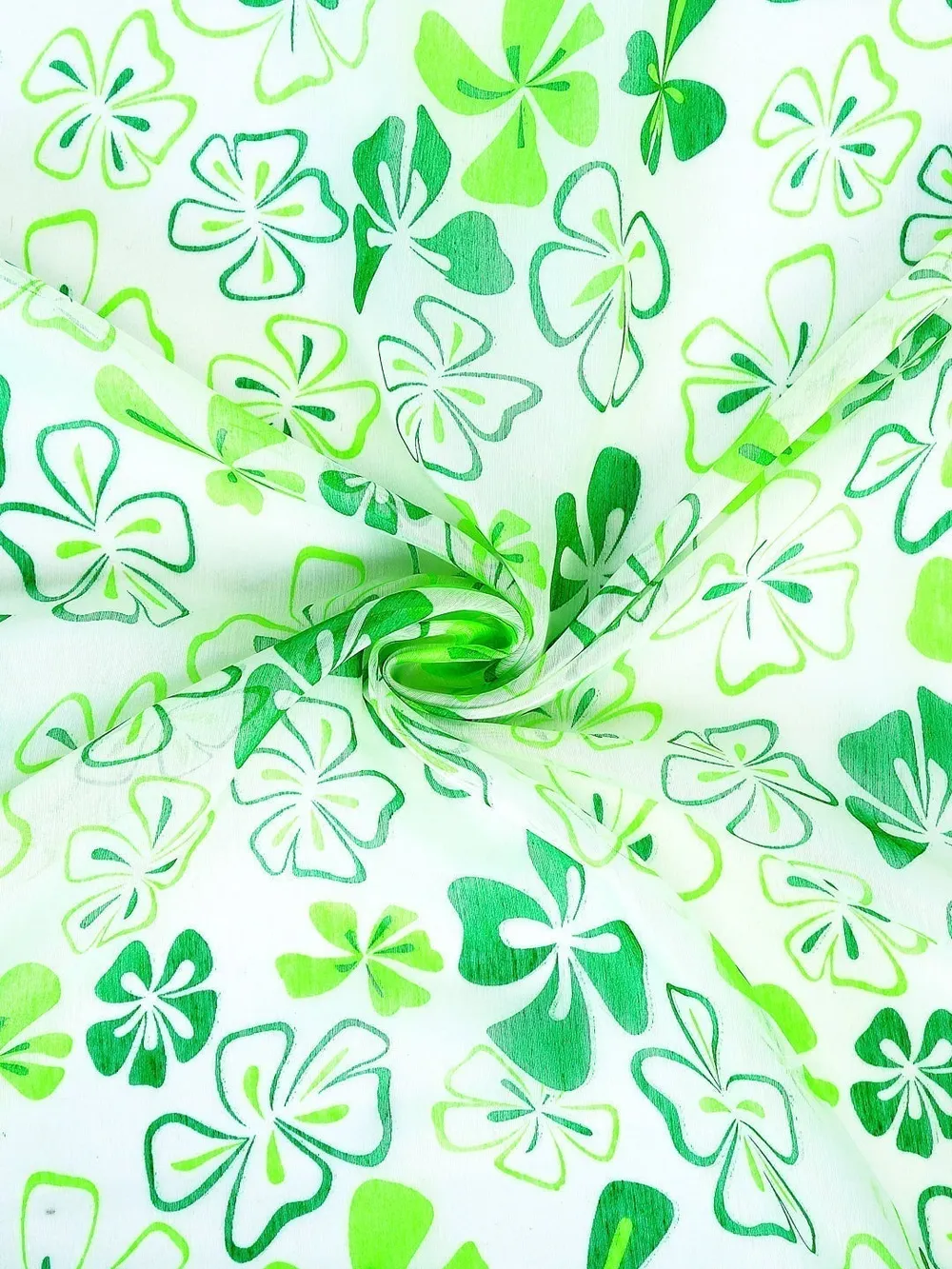 Cortina Shades Of Green Sheer Door Net Curtain Regular (Size: 7FT X 4FT)