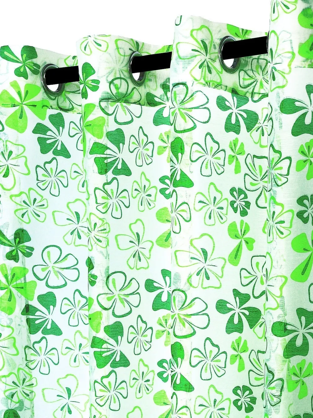 Cortina Shades Of Green Sheer Door Net Curtain Regular (Size: 7FT X 4FT)