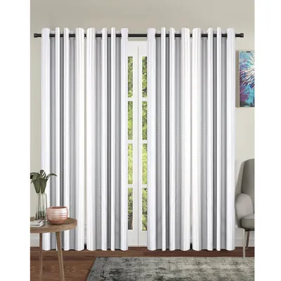 Cortina Silver Lining Sheer Door Net Curtain