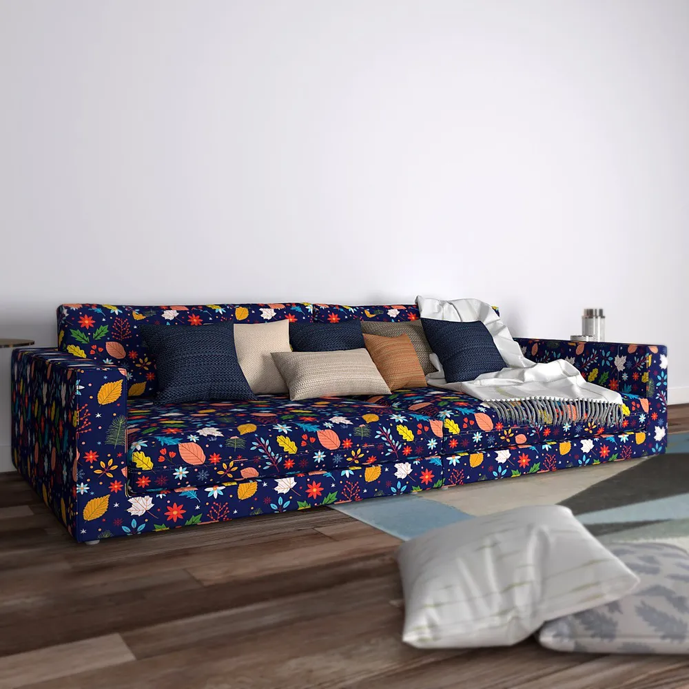 Cortina Spandex Stretchable Autumn Leaf pattern Sofa Slip cover One Seater Sofa Slipcover