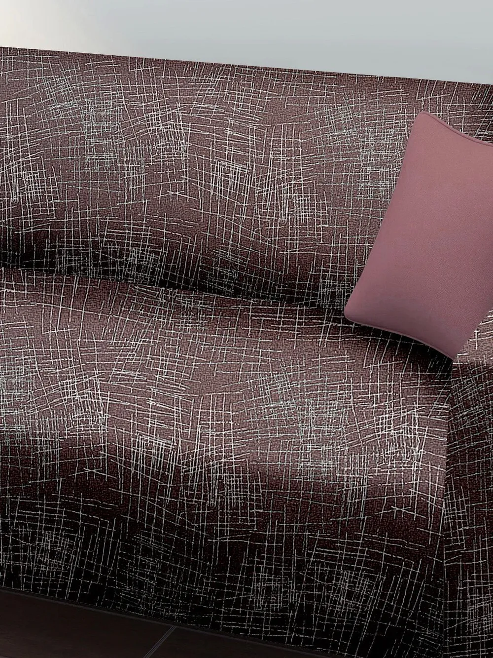 Cortina Spandex  Stretchable Brown Sofa Slipcover One Seater Sofa Slipcover