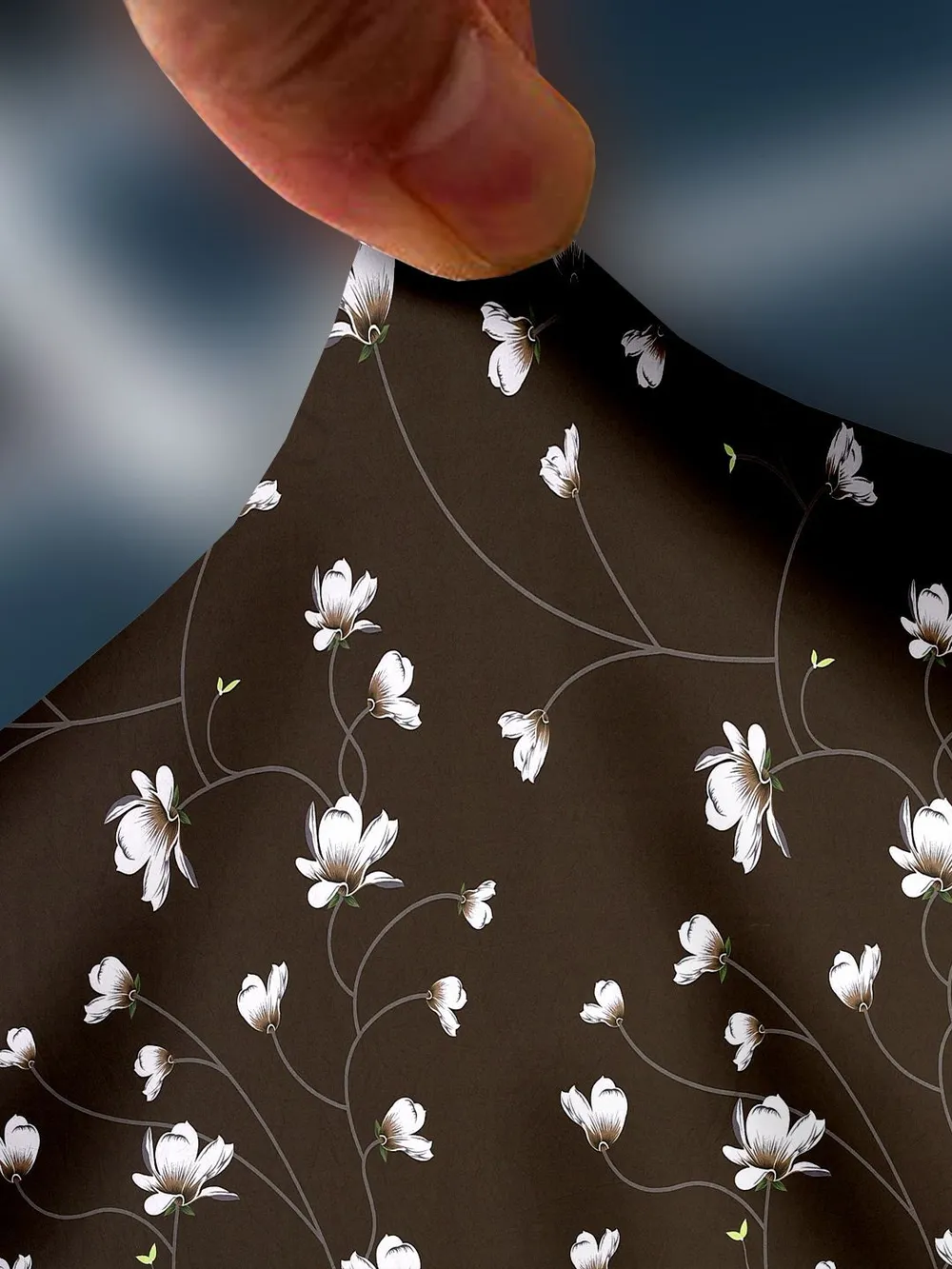 Cortina Spandex Stretchable Floral Print Brown Sofa Slip cover One Seater Sofa Slipcover