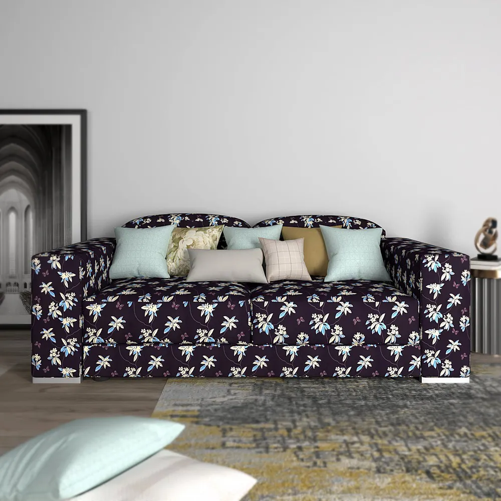 Cortina Spandex Stretchable Floral Print Sofa Slip cover One Seater Sofa Slipcover