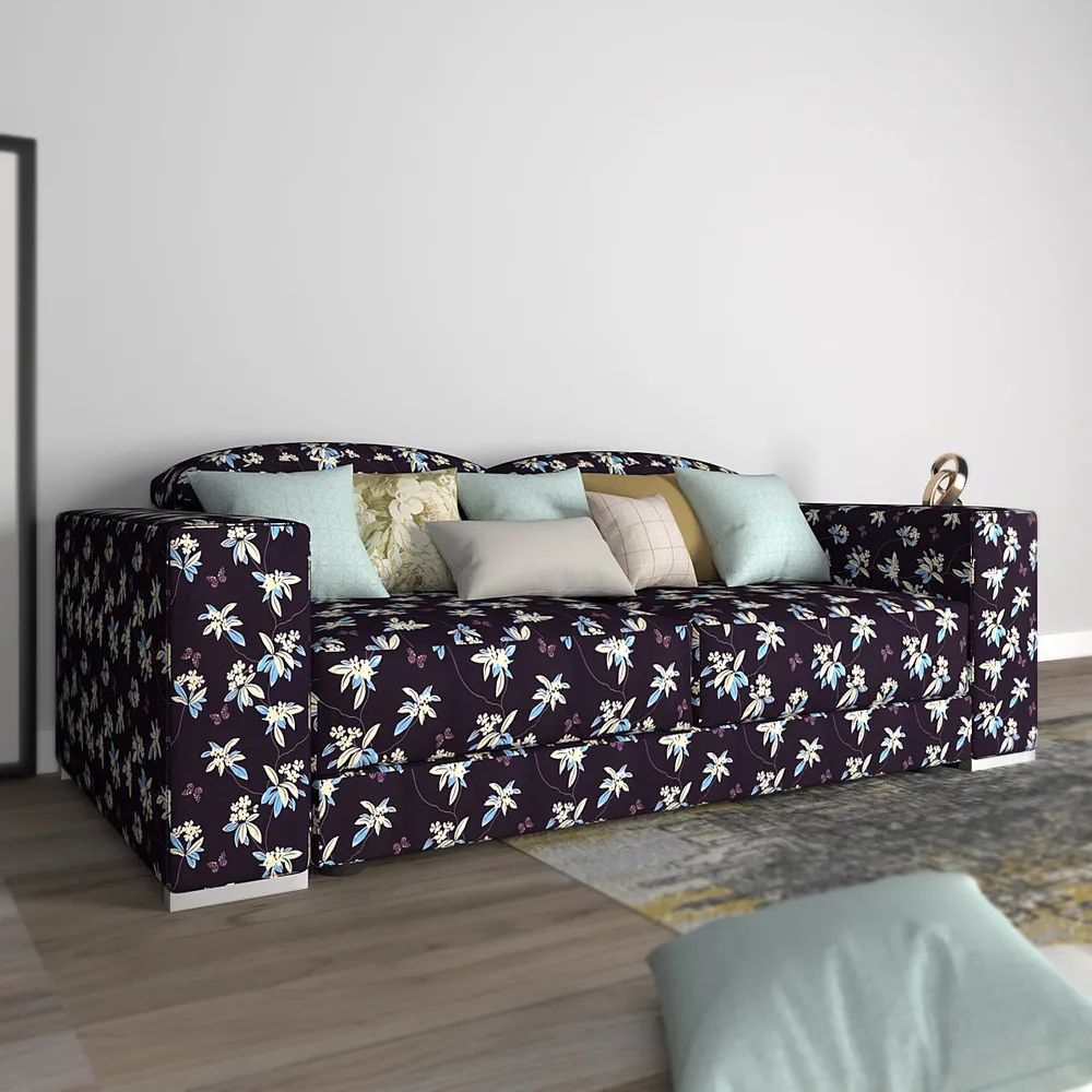 Cortina Spandex Stretchable Floral Print Sofa Slip cover One Seater Sofa Slipcover