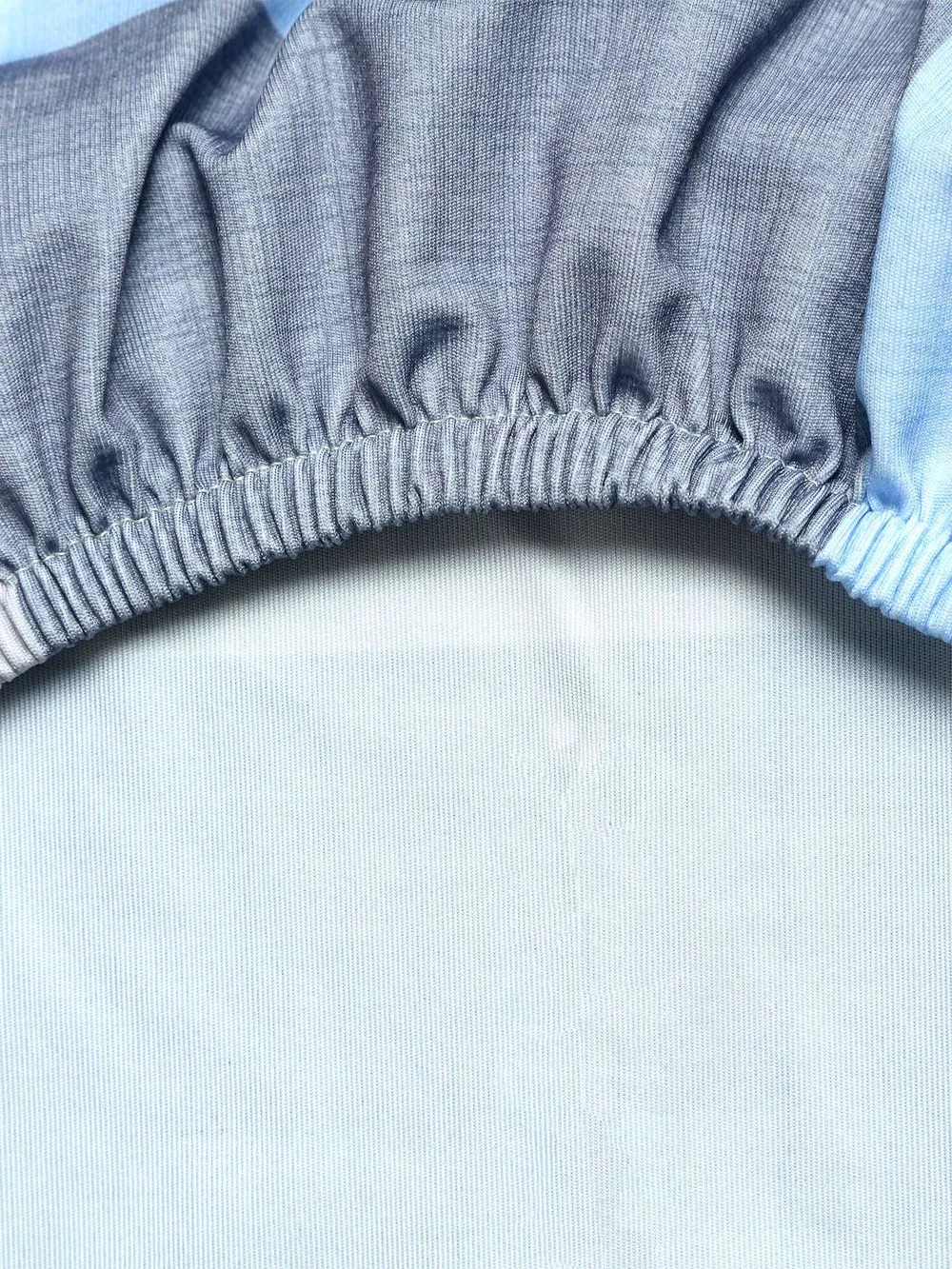 Cortina Spandex Stretchable Geometric Printed Elastic Blue Chair Cover Pack of 2