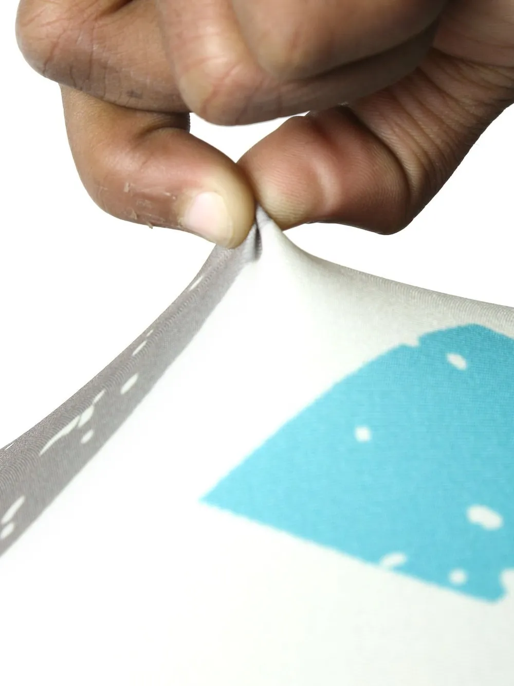 Cortina Spandex Stretchable Geometric Printed Elastic Blue Chair Cover Pack of 2