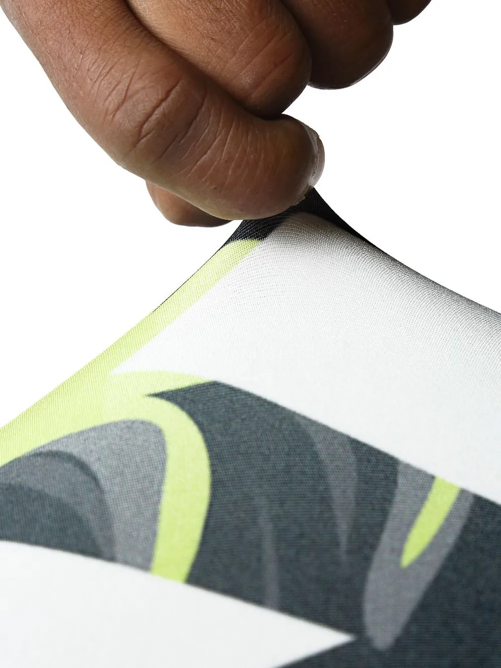 Cortina Spandex Stretchable Geometric Printed Elastic Green Chair Cover Pack of 2