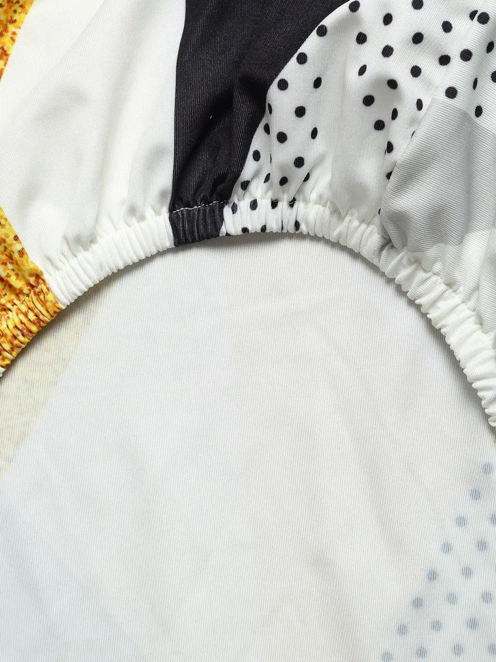 Cortina Spandex Stretchable Geometric Printed Elastic Yellow Chair Cover Pack of 2