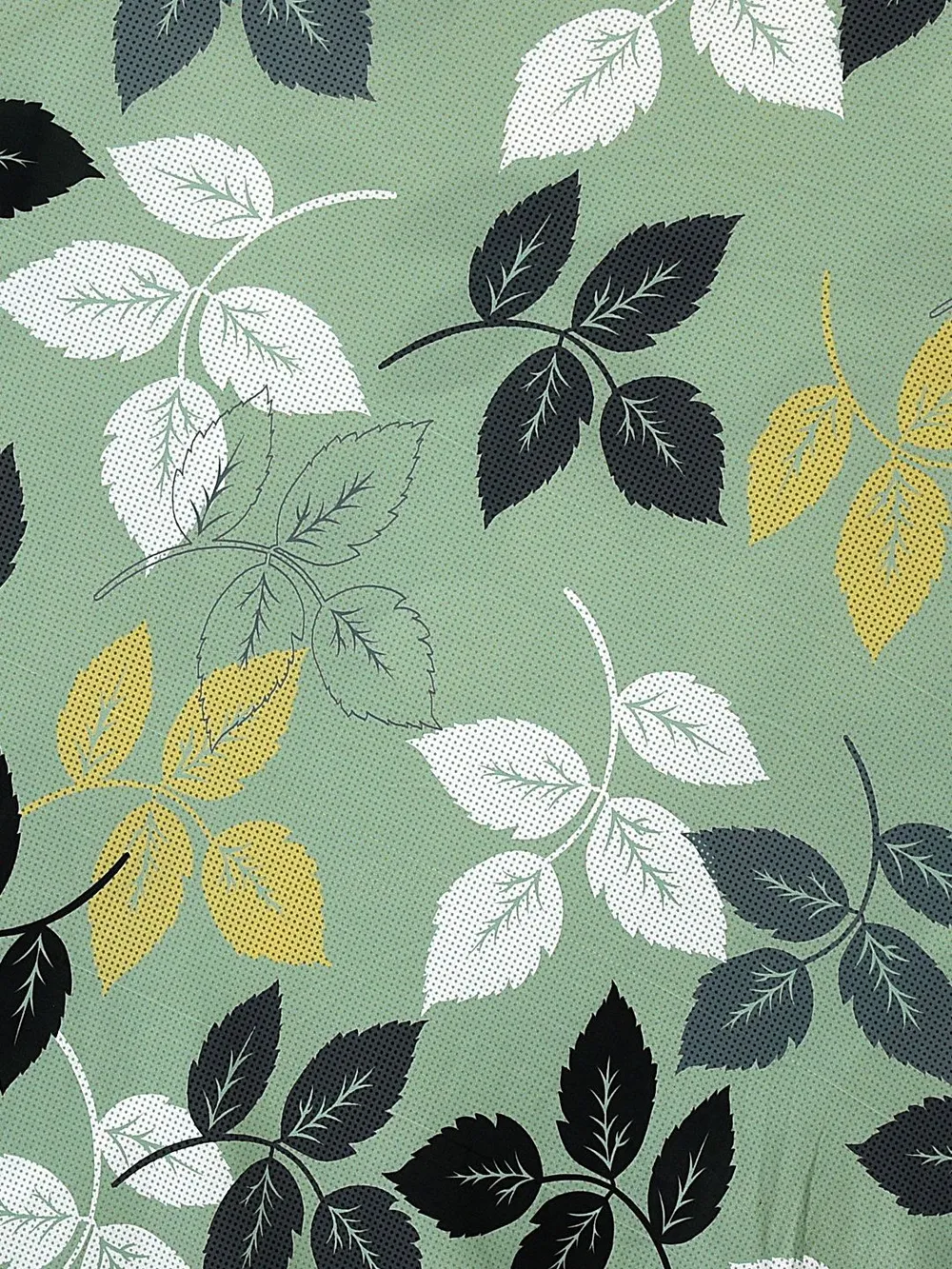 Cortina Spandex Stretchable Leaf Print Green Sofa Slipcover One Seater Sofa Slipcover