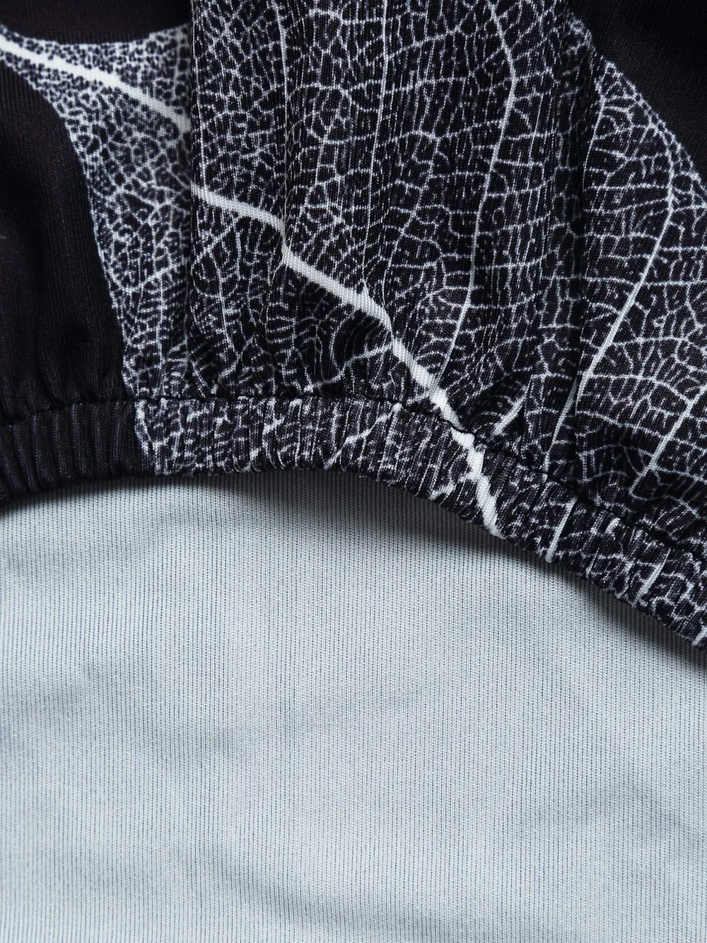 Cortina Spandex Stretchable Leaf Printed Elastic Black Chair Cover Pack of 2