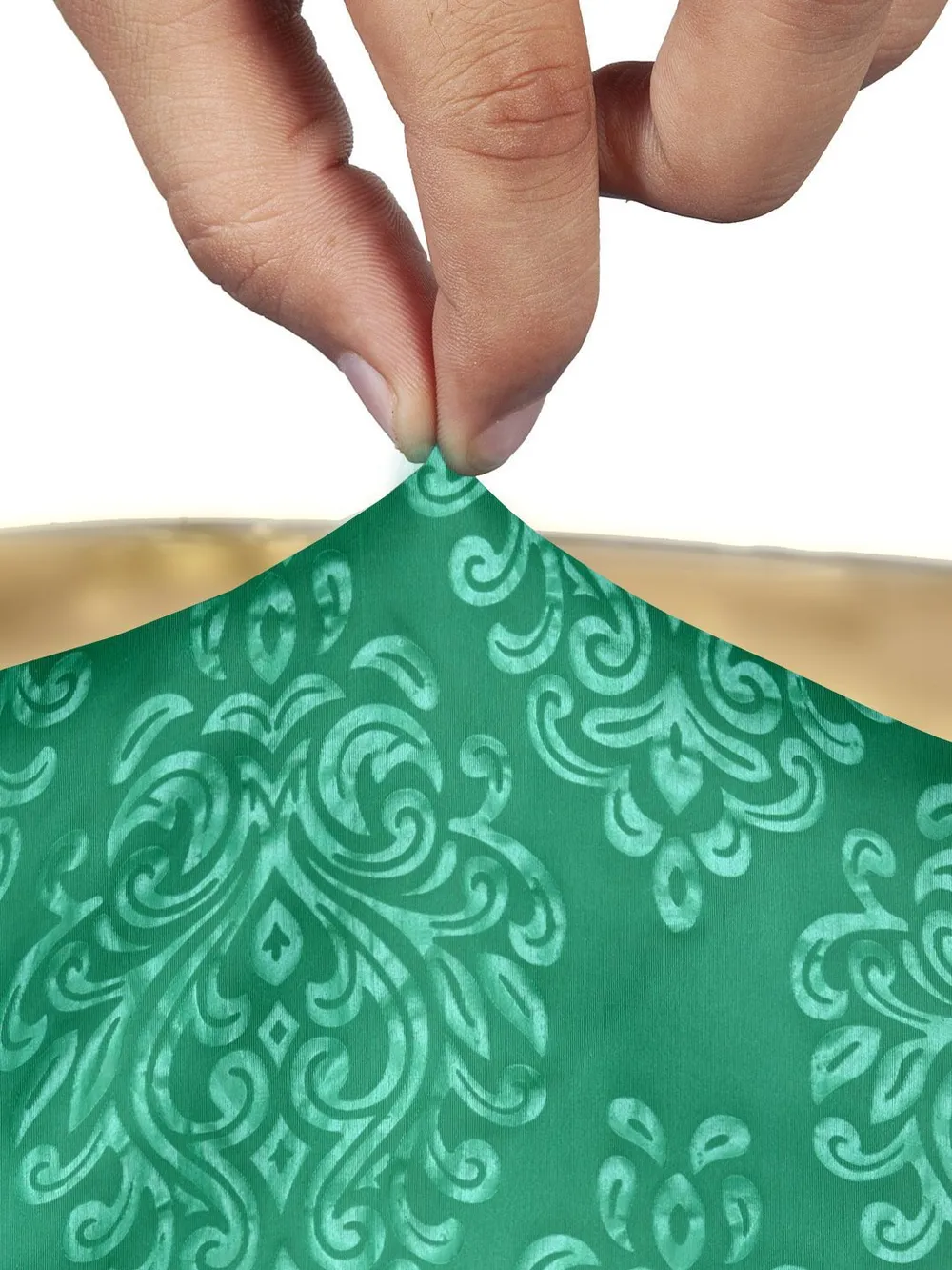 Cortina spandex Stretchable Solid Printed Green Chair Cover Pack of 2