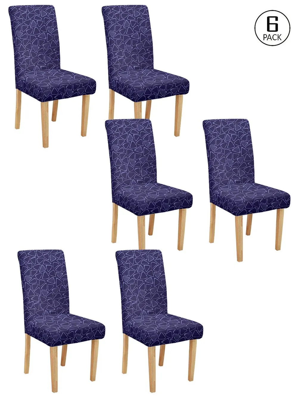 Cortina spandex Stretchable Solid Printed Purple Chair Cover Pack of 2