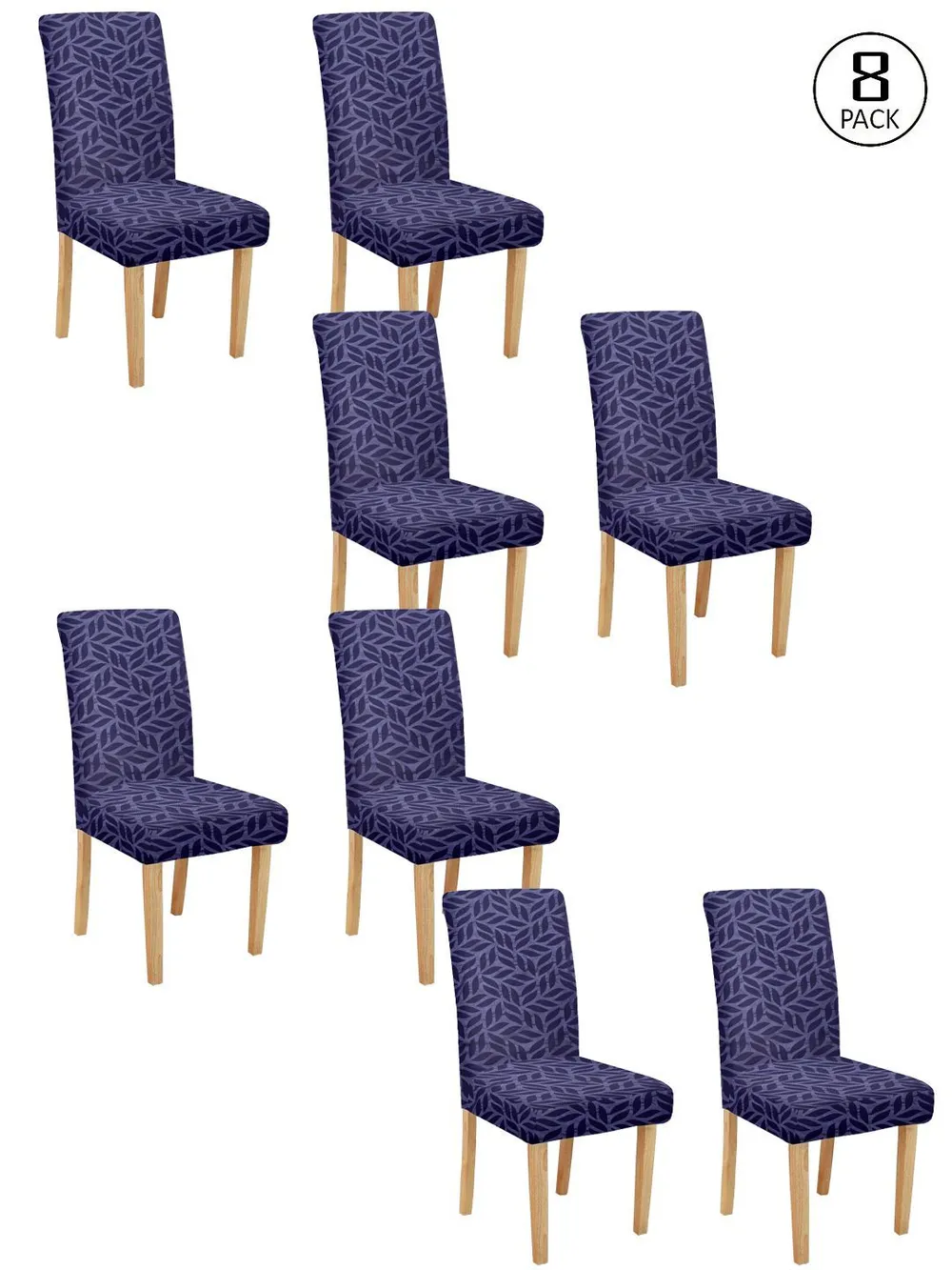 Cortina spandex Stretchable Solid Printed Purple Chair Cover Pack of 2