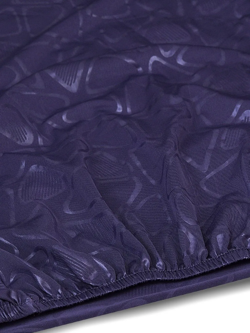 Cortina spandex Stretchable Solid Printed Purple Chair Cover Pack of 2