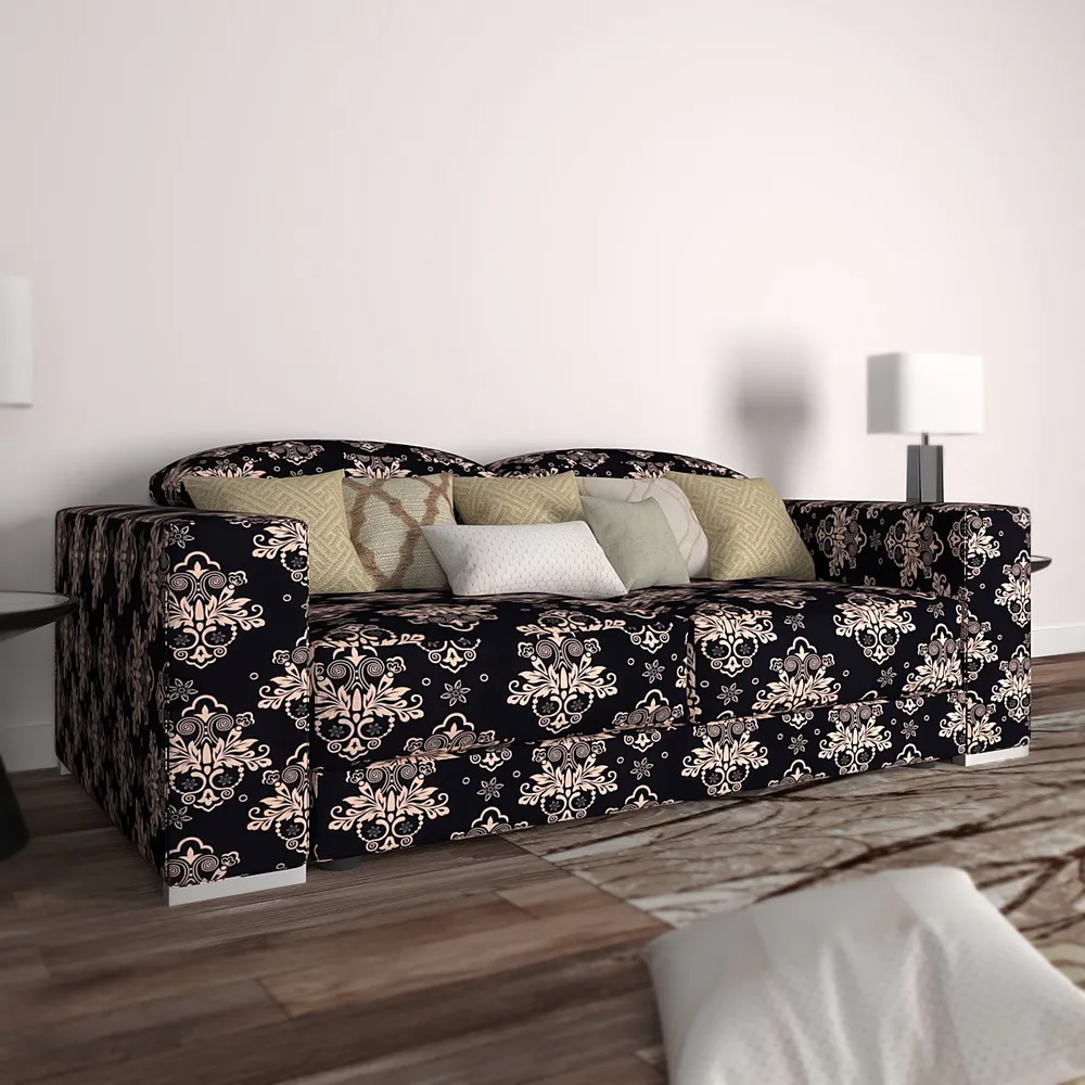 Cortina Spandex Stretchable Traditional Motif Sofa Slip cover One Seater Sofa Slipcover