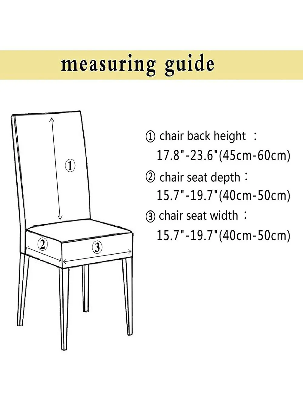 Cortina Spandex Stretchable Yellow Cartoon Print Polyester Chair Cover (Set of 2, 4 & 6) Pack of 2