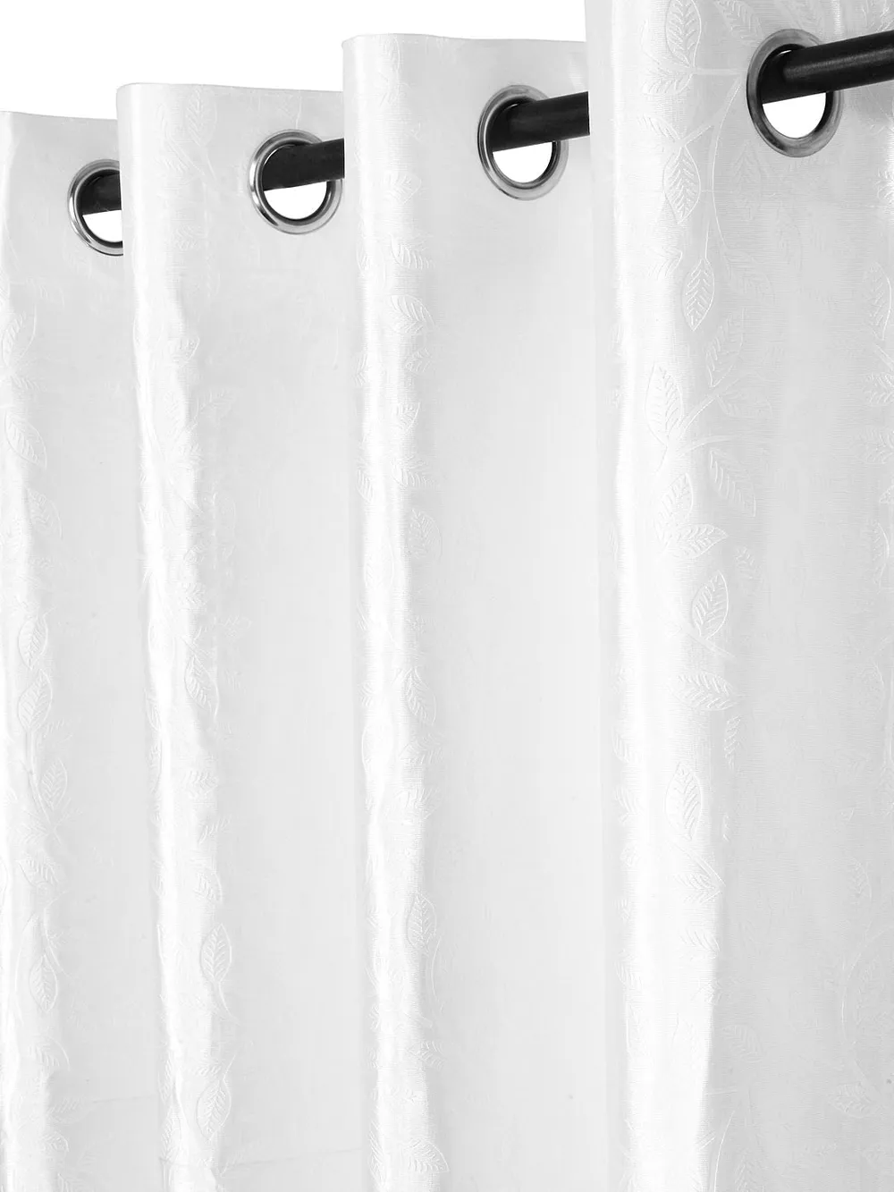 Cortina White Designer Eyelet Window Curtain Pack Of 2