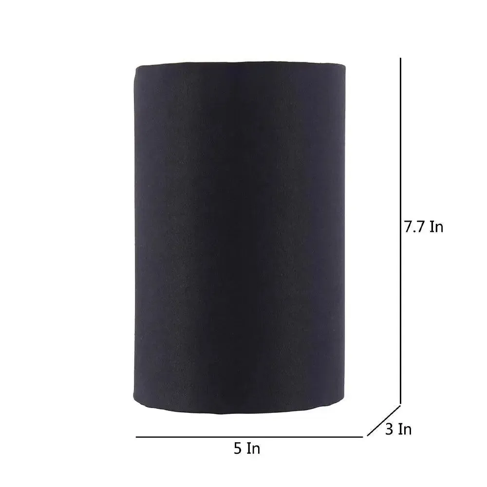 Cotton Black Small Wall Light Fixture Single Piece