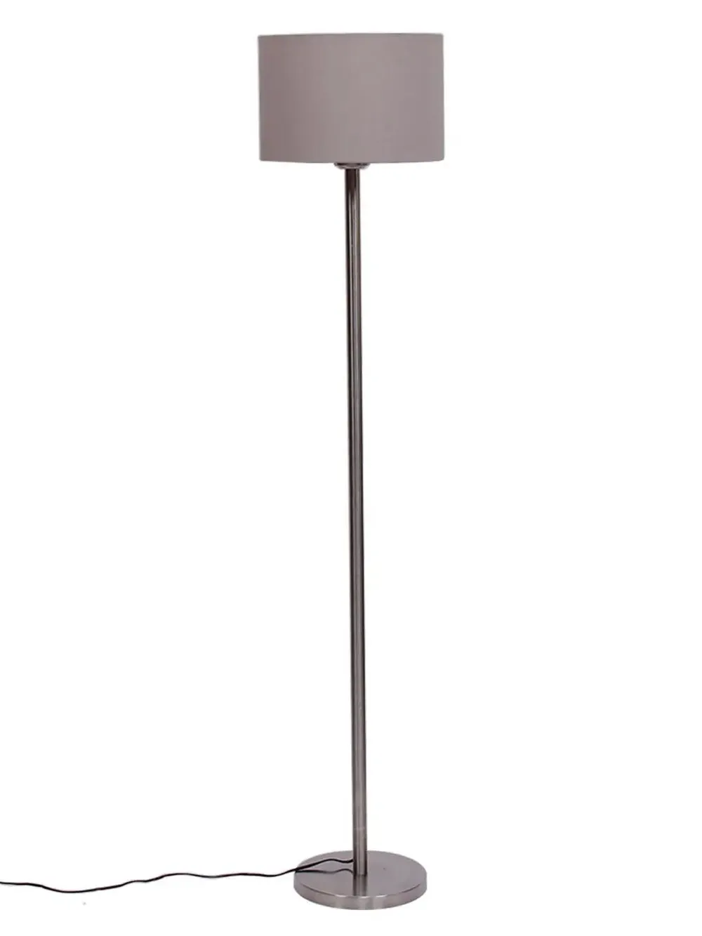 Cotton Drum Designer Steel Floor Lamp for Home Decor Grey