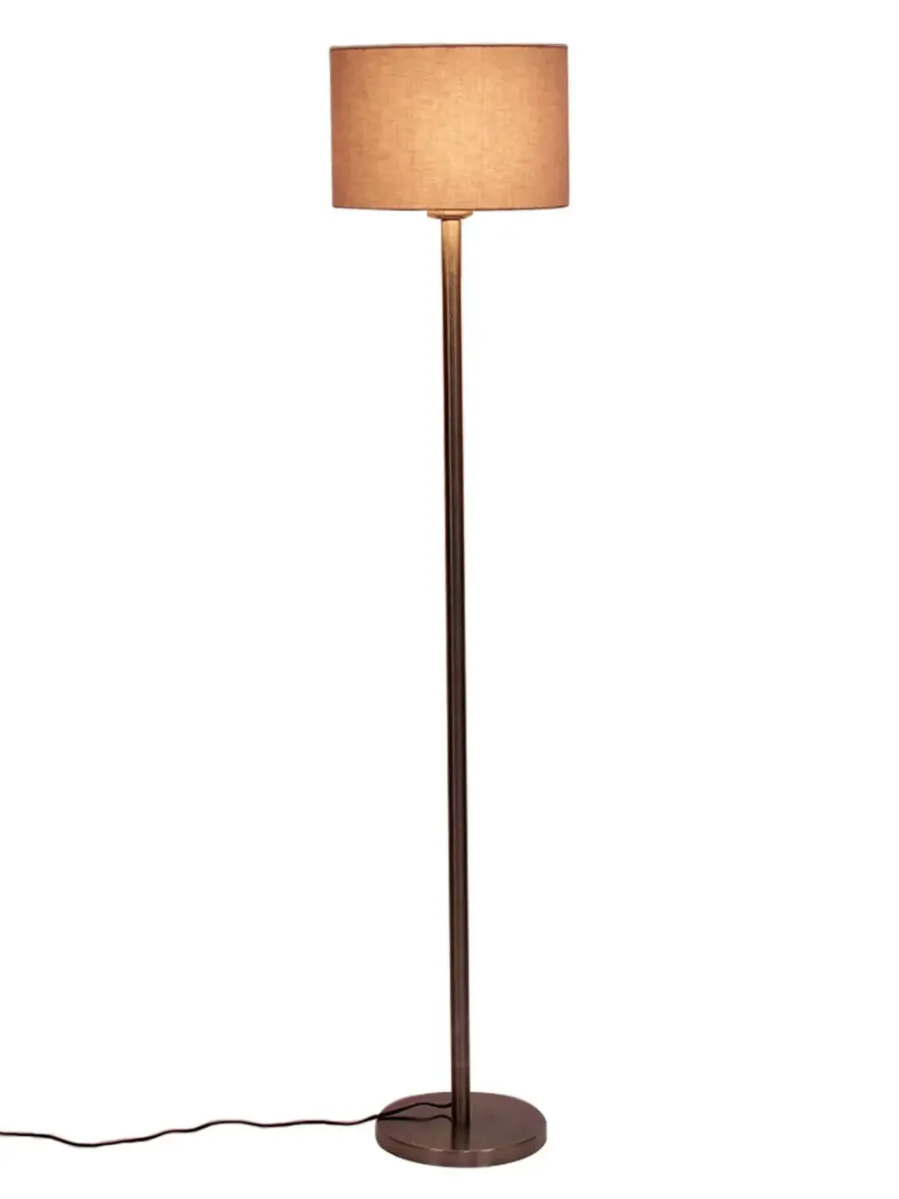 Cotton Drum Designer Steel Floor Lamp for Home Decor Grey