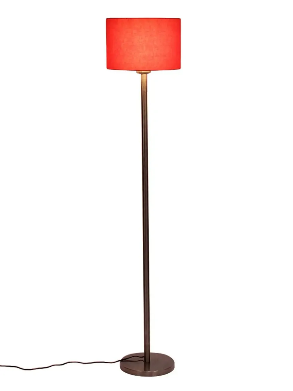 Cotton Drum Designer Steel Floor Lamp for Home Decor Grey